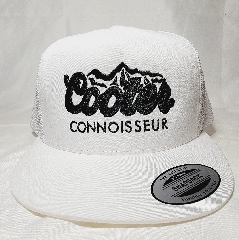 Cooter Connoisseur Blk/Wht Flat Bill Snapback Adjustable Direct Embroidered…
